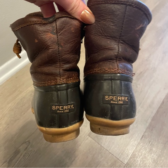 Sperry Brown Saltwater Duck Boots Winter 9 - Picture 7 of 13